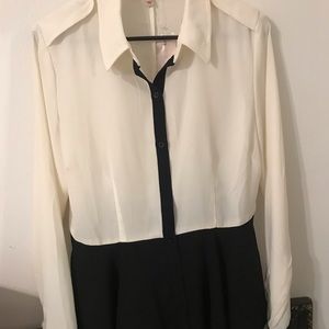 Philosophy black and white blouse